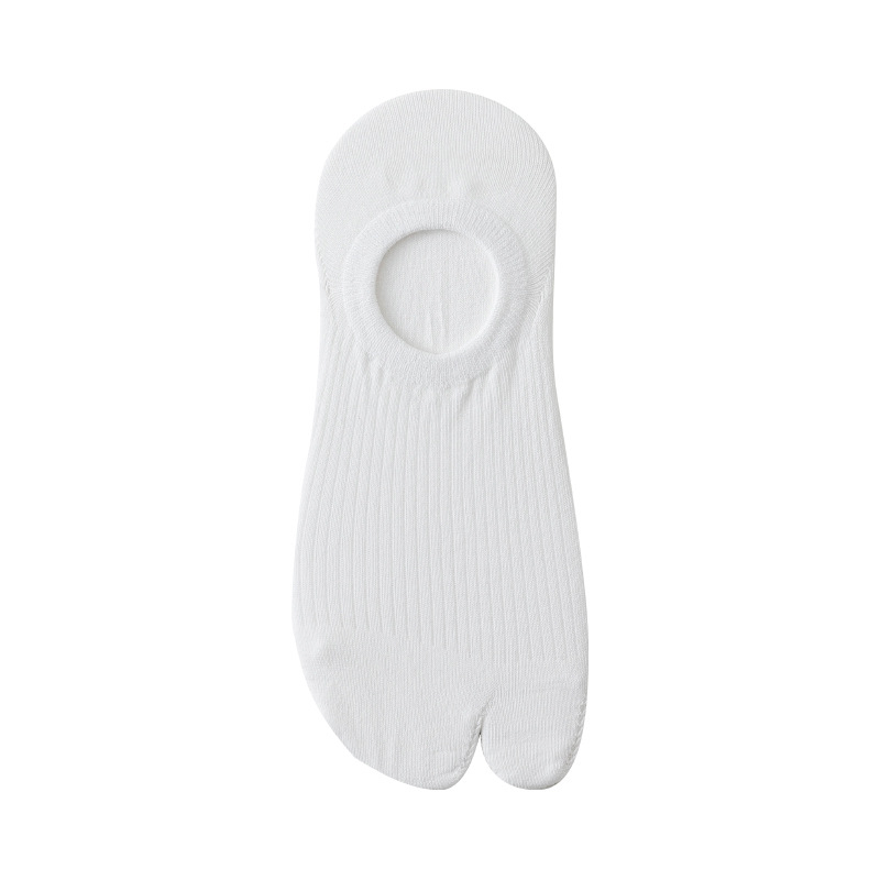 Női nyári kétujjas zokni, láthatatlan elválasztás a lábujjak között, pamut, antibakteriális és nedvszívó, egyszálas kötés