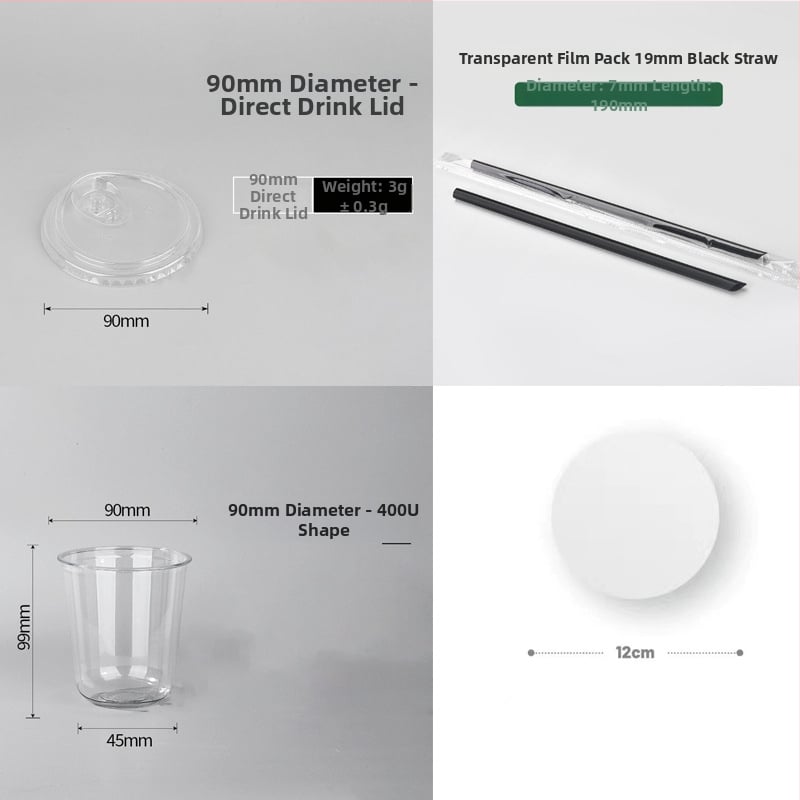 Pahar PET de unică folosință cu capac plat, formă ovală, capacitate 301–400 ml, imprimare personalizabilă