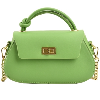 PU crossbody női táska – kis négyzetes forma, horizontális kivitel, kapuzárás, telefontartó zseb