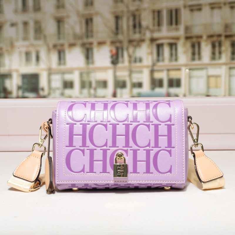 CHHC ženska crossbody torba – horizontalni kvadratni oblik, PU materijal, PU podstava, zatvoren otvor, džep na zip i džep za mobitel, 3D konstrukcija, proljeće 2025