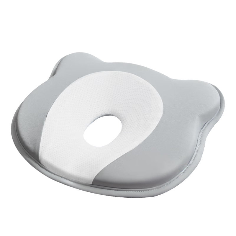 Pernă de formare pentru sugari, din spumă cu memorie, pentru corecția formei capului la nou-născuți — formă ursuleț sau canelură