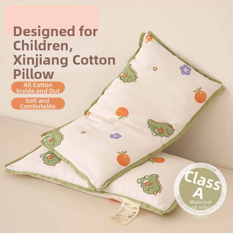 Βρεφικό μαξιλάρι από 100% βαμβάκι, ορθογώνιο σχήμα, γέμισμα 95% βαμβάκι (5% άλλες ίνες), κάλυμμα από καθαρό βαμβάκι, για παιδιά έως 6 ετών, ζεύγος