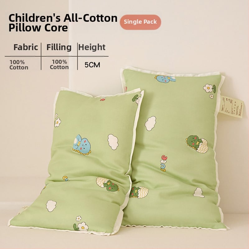 Βρεφικό μαξιλάρι από 100% βαμβάκι, ορθογώνιο σχήμα, γέμισμα 95% βαμβάκι (5% άλλες ίνες), κάλυμμα από καθαρό βαμβάκι, για παιδιά έως 6 ετών, ζεύγος