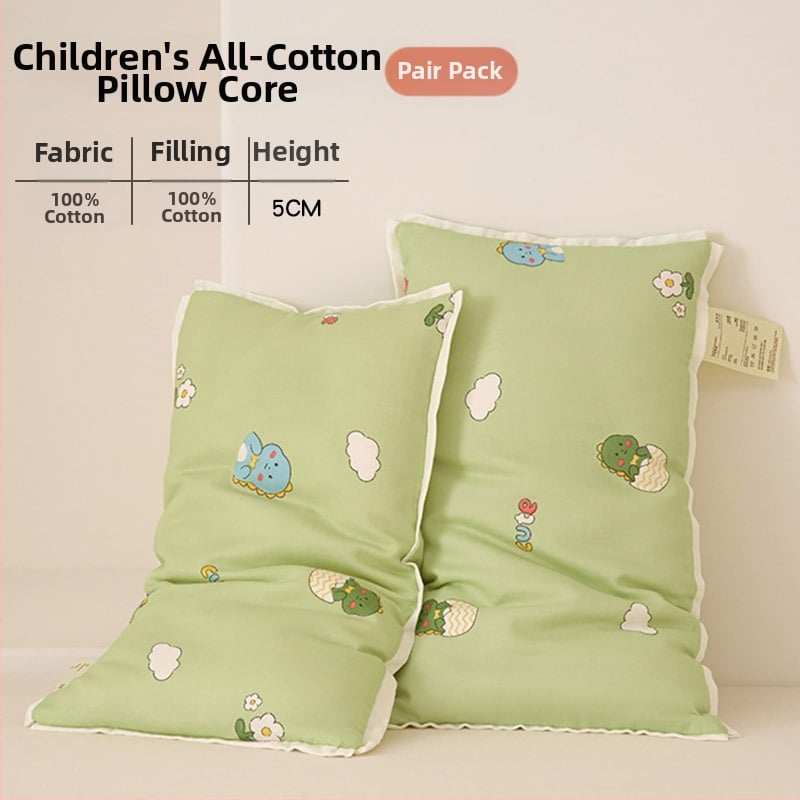 Βρεφικό μαξιλάρι από 100% βαμβάκι, ορθογώνιο σχήμα, γέμισμα 95% βαμβάκι (5% άλλες ίνες), κάλυμμα από καθαρό βαμβάκι, για παιδιά έως 6 ετών, ζεύγος