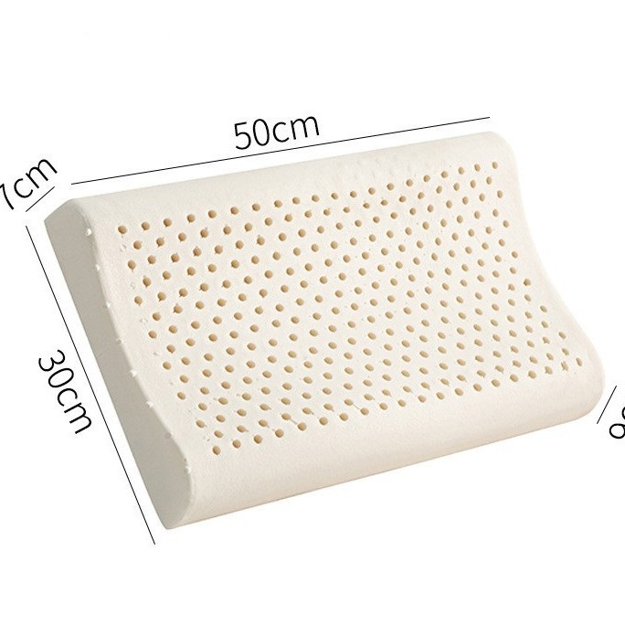 Латексова възглавница ROYAL KNIGHT, естествен латекс 90%+, правоъгълна форма, тегло 1,5–2 кг, плетена тъкан