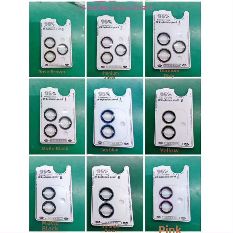 Protecție de lentilă din sticlă temperată pentru iPhone 11–14 Pro/Max (HD, rezistent la explozie, rezistent la praf, anti-amprentă, anti-cădere)