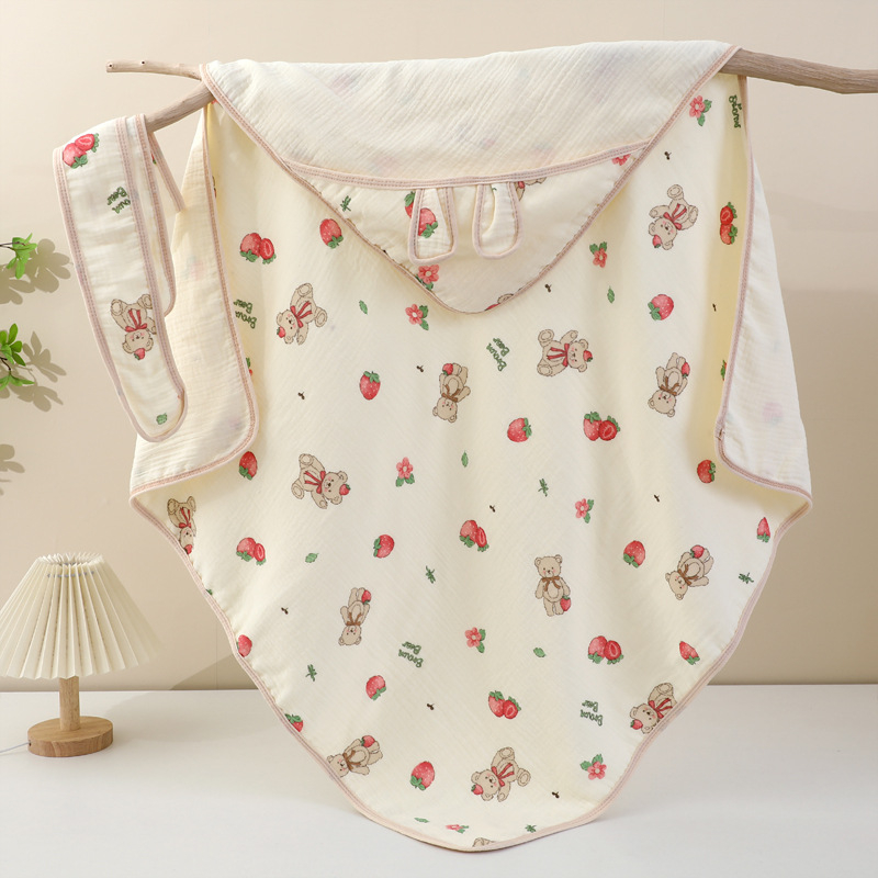 Deka za grljenje novorođenčadi, 100% pamuk izvana i punjenja, sve sezone, karikaturni uzorak, sigurnost klase A