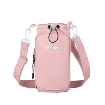 Najlon torbica za bocu s vertikalnim kvadratnim oblikom, zatvaračem, unutarnjom ID pretinicom i poliester podstavom