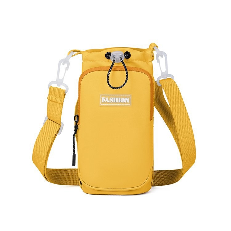 Najlon torbica za bocu s vertikalnim kvadratnim oblikom, zatvaračem, unutarnjom ID pretinicom i poliester podstavom