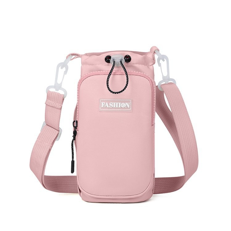 Najlon torbica za bocu s vertikalnim kvadratnim oblikom, zatvaračem, unutarnjom ID pretinicom i poliester podstavom