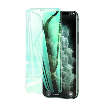 Protecție ecran din sticlă temperată pentru ecranul frontal iPhone 14, iPhone 14 Pro, iPhone 14 Pro Max și iPhone 13 Pro Max — Claritate HD, Anti-amprente, Anti-lumină albastră, Auto-reparare