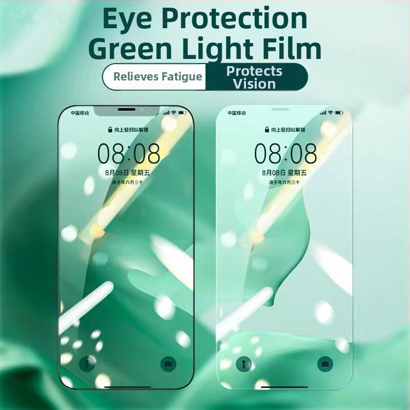 Protecție ecran din sticlă temperată pentru ecranul frontal iPhone 14, iPhone 14 Pro, iPhone 14 Pro Max și iPhone 13 Pro Max — Claritate HD, Anti-amprente, Anti-lumină albastră, Auto-reparare