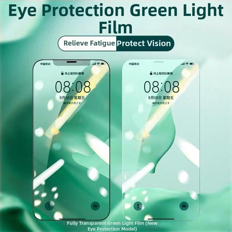 Protecție ecran din sticlă temperată pentru ecranul frontal iPhone 14, iPhone 14 Pro, iPhone 14 Pro Max și iPhone 13 Pro Max — Claritate HD, Anti-amprente, Anti-lumină albastră, Auto-reparare