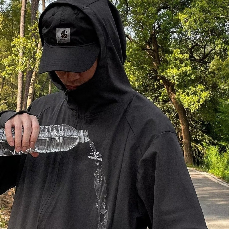 Muška vesta s kapuljom od polar fleksa - zatvarač, opuštena silueta, više džepova za ljetni turizam (Kapuljača; Polar fleece; Zip; Opuštena silueta; Više džepova)