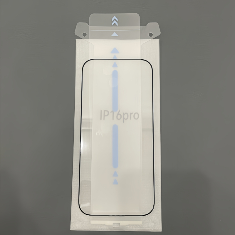 Prednji zaštitnik zaslona od kaljenog stakla za iPhone 17 Pro/Max, 3D zakrivljeni rubovi, anti-prst, prašini otporan, visoka jasnoća.