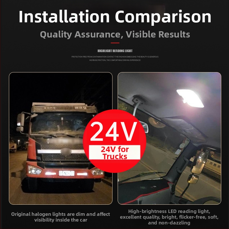 24V špeciálne čítacie svetlo do auta s LED 5730 SMD vysokého jasu, 1080–1500 lm, výkon 0,5 W, materiál: hrubá sklolaminátová doska