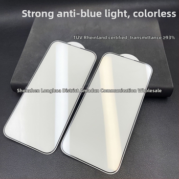 Amy Shield Protecție ecran din sticlă temperată pentru seria iPhone 12–14 — claritate HD, anti-amprentă, anti-lumină albastră