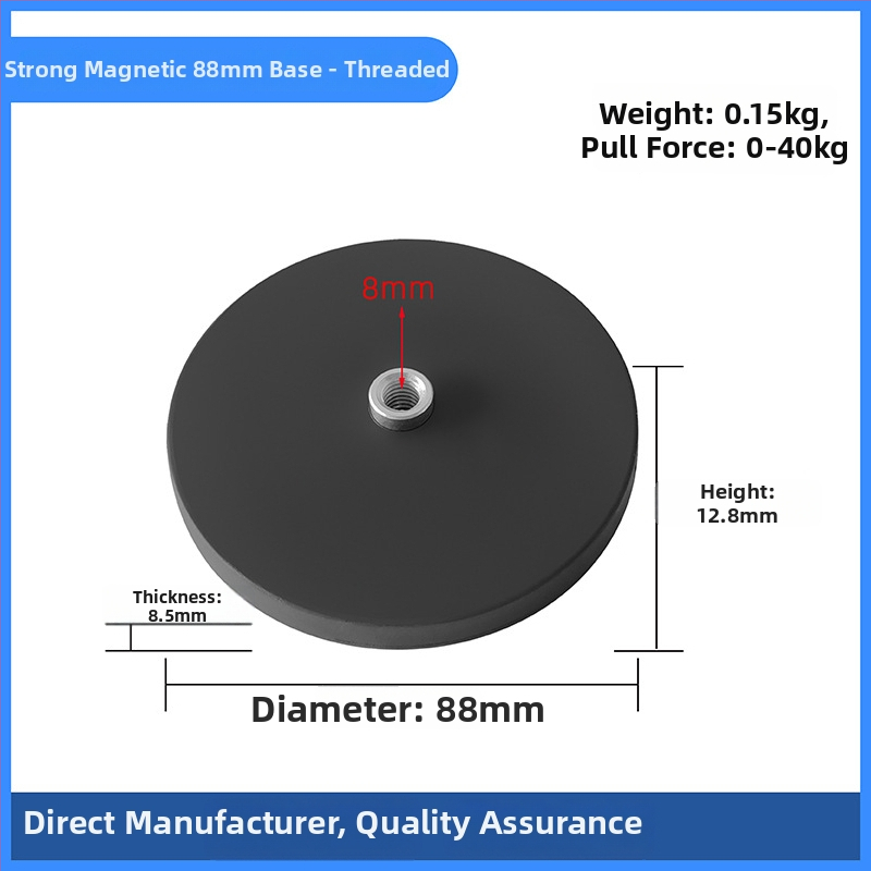Ισχυρή μαγνητική βάση για στήριξη LED προβολέα σε βάση οροφής; καουτσούκ επικάλυψη, υλικά: NdFeB μαγνήτες, σιδερένια μέρη; μάρκα Star Knight, μοντέλο NPHA-, συμβατό με γενικά μοντέλα