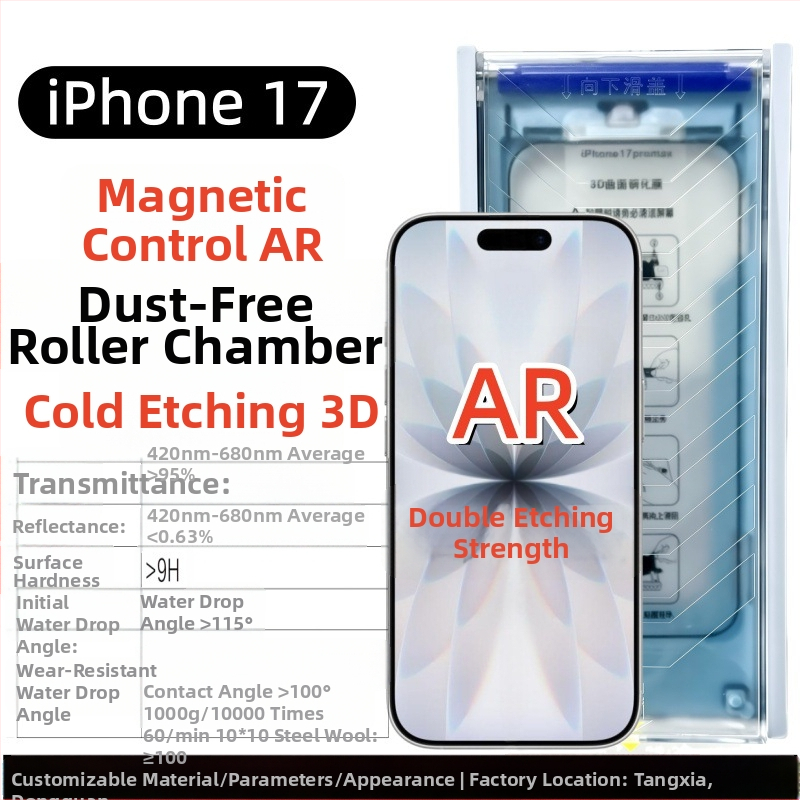 Ochranné sklo pre iPhone 17 Pro Max, 3D magneticky riadené AR, anti-reflexný, predný film, HD, proti otlačkom prstov