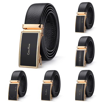 Curea bărbați din PU, cataramă automată din fier, lățime 2-4 cm, Coinoknoe, stil business/minimalist