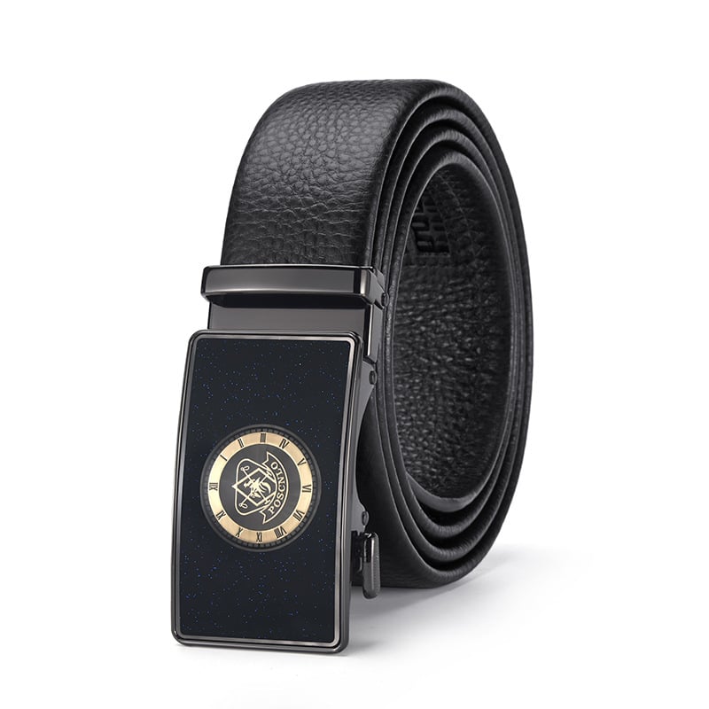 Curea bărbați din PU, cataramă automată din fier, lățime 2-4 cm, Coinoknoe, stil business/minimalist