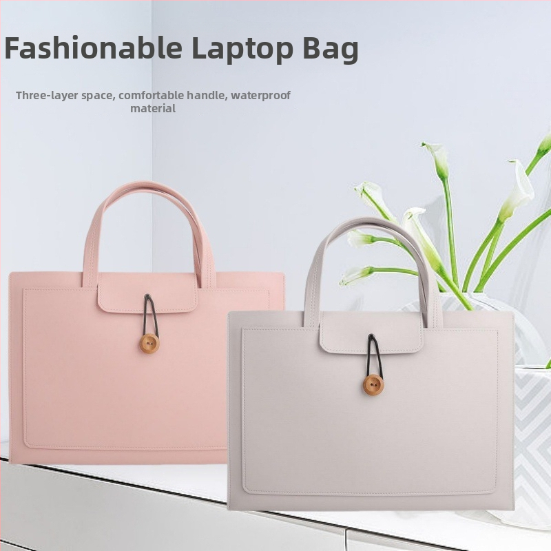 Geantă pentru laptop cu stil urban simplu, căptușeală din poliester, lansare primăvara 2025, compatibilă cu Lenovo, Xiaomi, Huawei MateBook 14, Apple MacBook și Xiaoxin