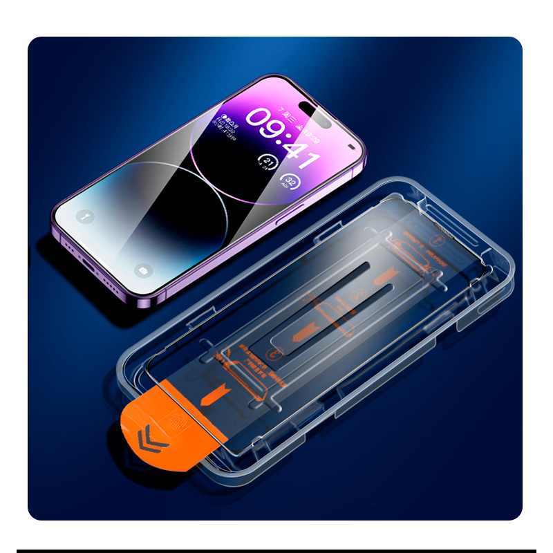 Protecție ecran din sticlă temperată pentru iPhone 14 Pro Max — claritate HD, rezistent la șocuri, praf, anti-amprentare, protecție a intimității