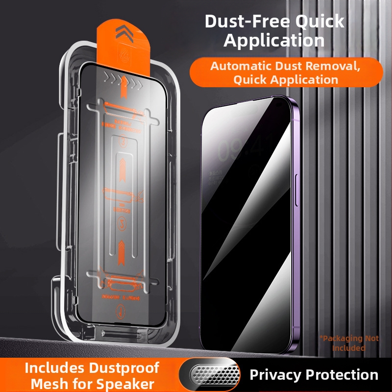 Protecție ecran din sticlă temperată pentru iPhone 14 Pro Max — claritate HD, rezistent la șocuri, praf, anti-amprentare, protecție a intimității