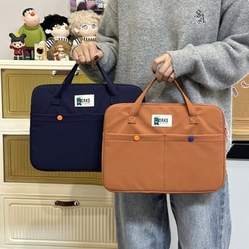 Geantă pentru laptop pentru femei, nylon, respirabilă și rezistentă la uzură, căptușeală poliester-cotton, stil casual de călătorie