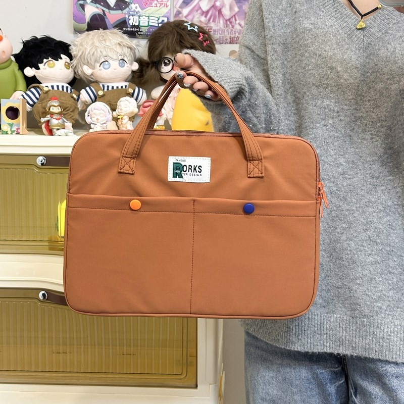 Geantă pentru laptop pentru femei, nylon, respirabilă și rezistentă la uzură, căptușeală poliester-cotton, stil casual de călătorie