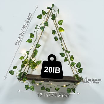 Nástenný drevený kvetinový stojan s LED svetlom, 1 vrstva, uvedený na trh v roku 2023