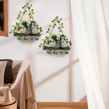 Nástenný drevený kvetinový stojan s LED svetlom, 1 vrstva, uvedený na trh v roku 2023