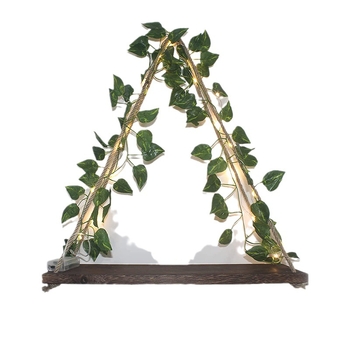 Nástenný drevený kvetinový stojan s LED svetlom, 1 vrstva, uvedený na trh v roku 2023