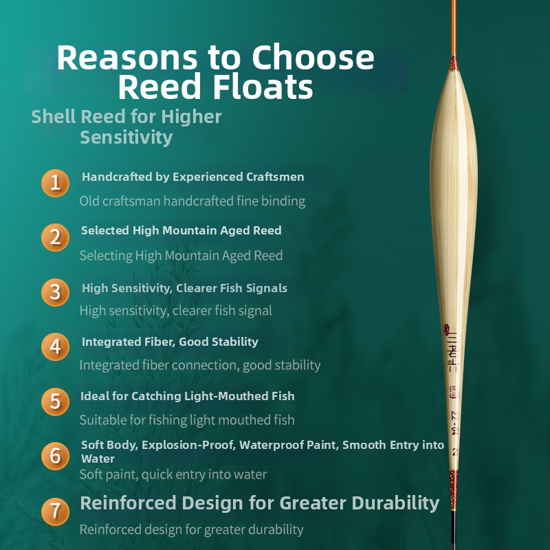 Three Old Man reed rybárska plávka pre vertikálny drift