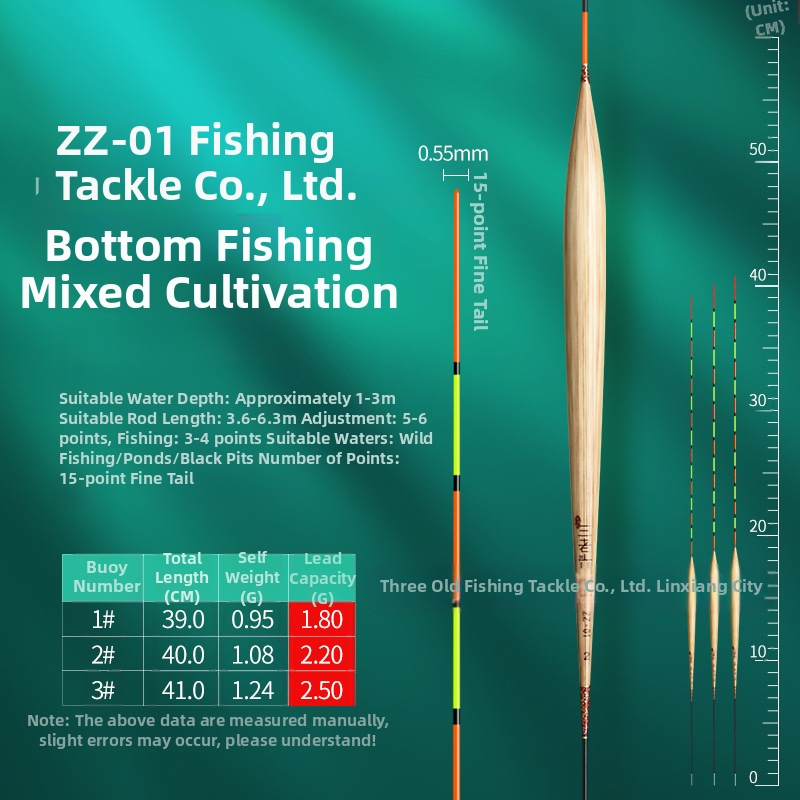 риболовна плувка Three Old Man за вертикален дрейф - reed