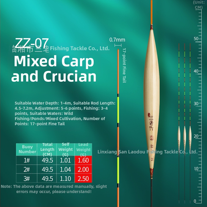 риболовна плувка Three Old Man за вертикален дрейф - reed