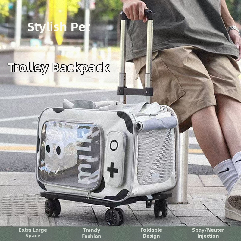 PVC prenosný prepravný vak pre domáce zvieratá, stredná tuhosť, kapacita 10 kg pre mačky / 7,5 kg pre psy