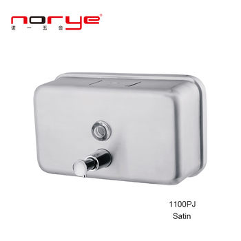 Rozsdamentes acélból készült falra szerelt szappanadagoló szenzorral, selyemfényű felülettel