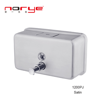 Rozsdamentes acélból készült falra szerelt szappanadagoló szenzorral, selyemfényű felülettel