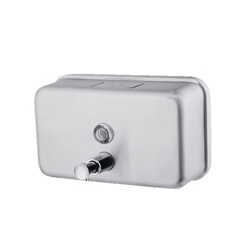 Rozsdamentes acélból készült falra szerelt szappanadagoló szenzorral, selyemfényű felülettel