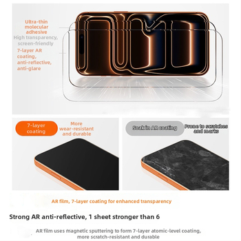 HBQ εμπρός προστατευτικό οθόνης από υψηλής ποιότητας αλουμινένιο γυαλί, Αντι-ανακλαστικό, HD, Ανθεκτικό στις γρατσουνιές, Πλήρες κάλυμμα, για iPhone 17 Pro Max