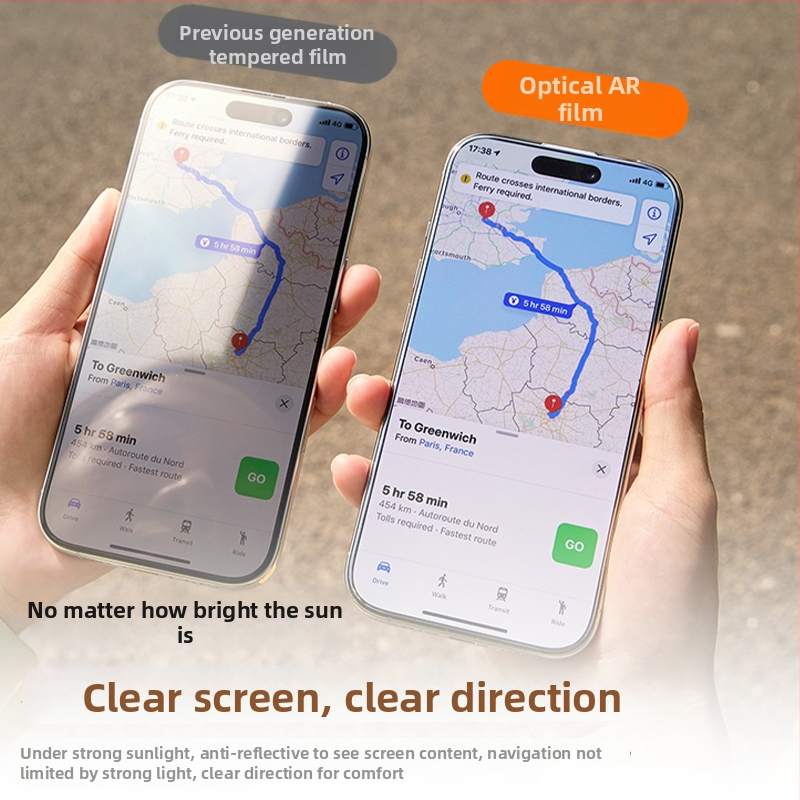 HBQ predná sklo ochranná fólia na obrazovku – vysoké hliníkové sklo, anti-reflexné, HD, odolné voči škrábaniu, plná obrazovka, pre iPhone 17 Pro Max