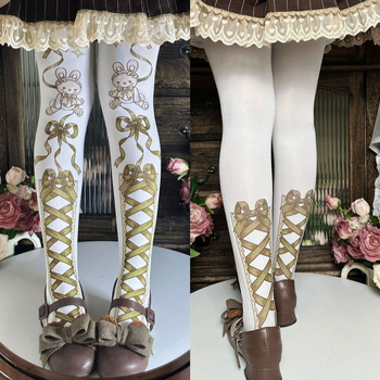 Swan Velvet tajice s mašnicom, 60D, tanke, upijaju znoj