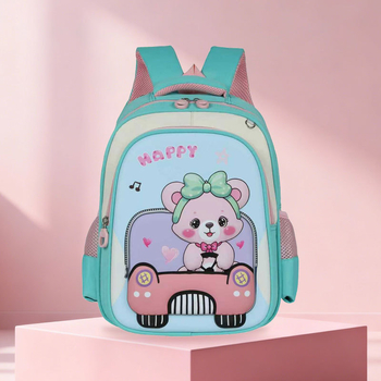 Unisex školski ruksak za djecu – lagan, poliester, naramenice s zračnim jastučićem, uzorak anime & crtani likovi, za 3.–4. razred