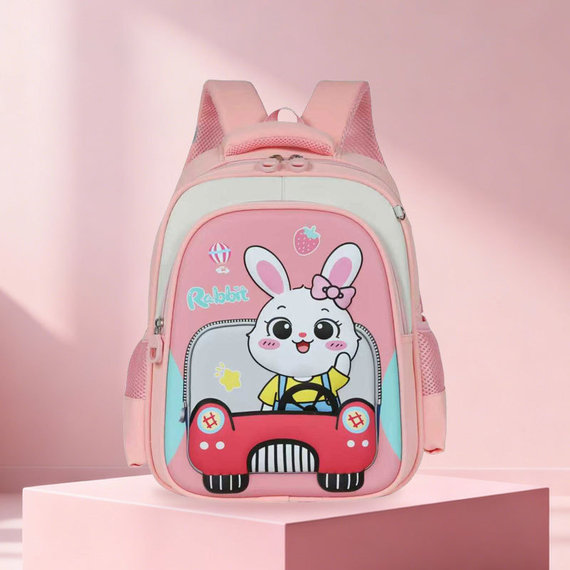 Unisex školski ruksak za djecu – lagan, poliester, naramenice s zračnim jastučićem, uzorak anime & crtani likovi, za 3.–4. razred