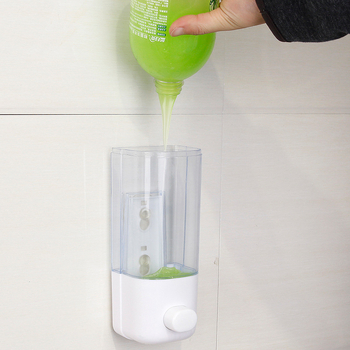 Zidni dozator sapuna s ručnim pritiskom, 500 ml, GPPS plastika, 200 g, montaža bez bušenja