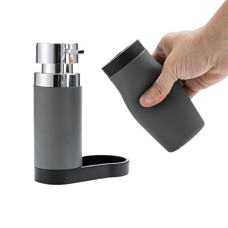 Dispenzer za sapun u kuhinji s ručnim pritiskom, silikon + smola, mat finiš, moderan stil, 550 g