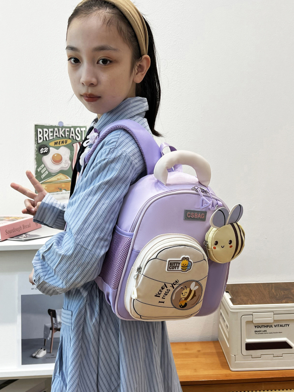 Unisex ruksak za predškolu, Oxford materijal, lagan, ergonomski zakrivljeni naramenice, uzorak anime, namijenjeno školskom korištenju