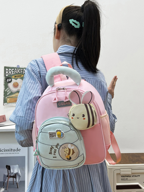 Unisex ruksak za predškolu, Oxford materijal, lagan, ergonomski zakrivljeni naramenice, uzorak anime, namijenjeno školskom korištenju