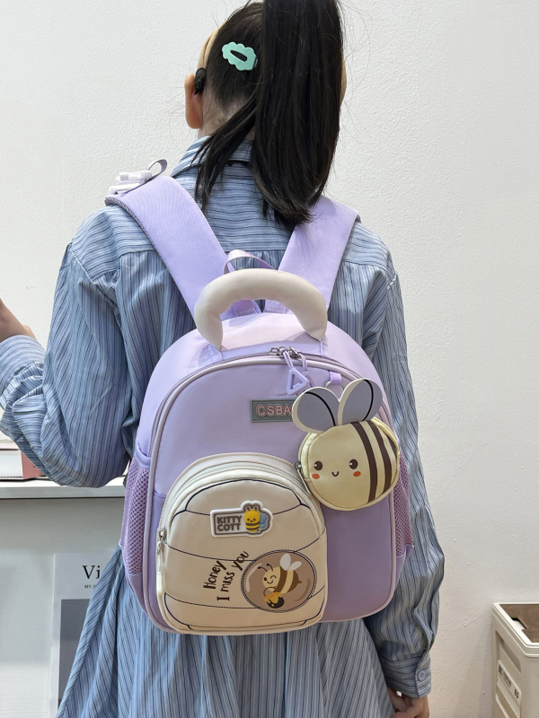 Unisex ruksak za predškolu, Oxford materijal, lagan, ergonomski zakrivljeni naramenice, uzorak anime, namijenjeno školskom korištenju